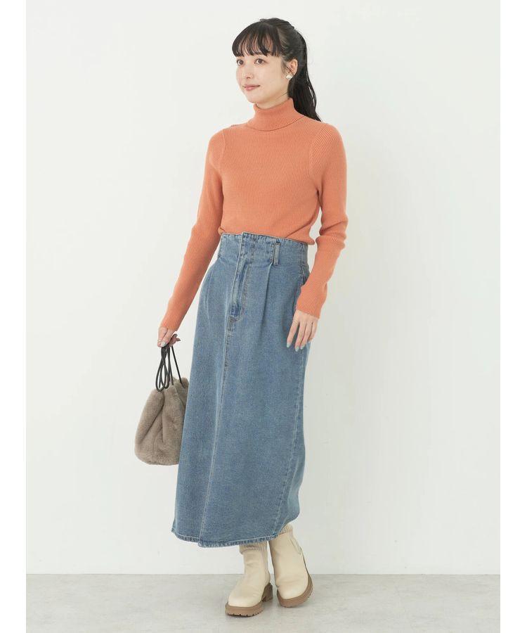 earth music&ecology「やわらかタッチリブタートルネックプルオーバー」|ニット・セーター|