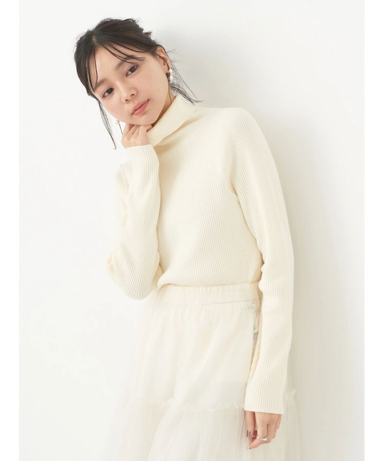 earth music&ecology「やわらかタッチリブタートルネックプルオーバー」|ニット・セーター|
