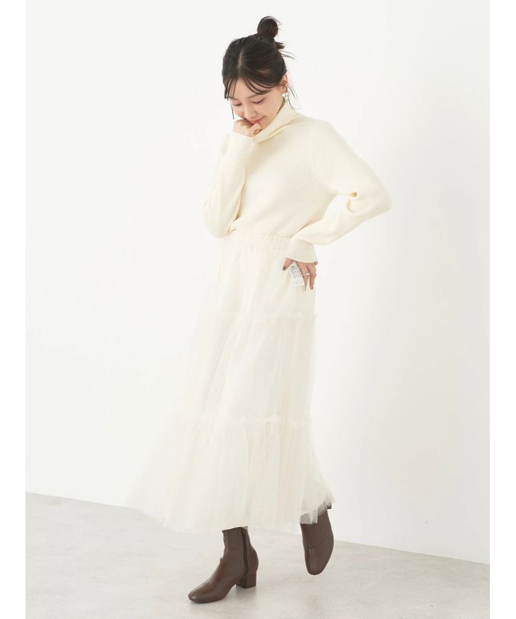 earth music&ecology「やわらかタッチリブタートルネックプルオーバー」|ニット・セーター|