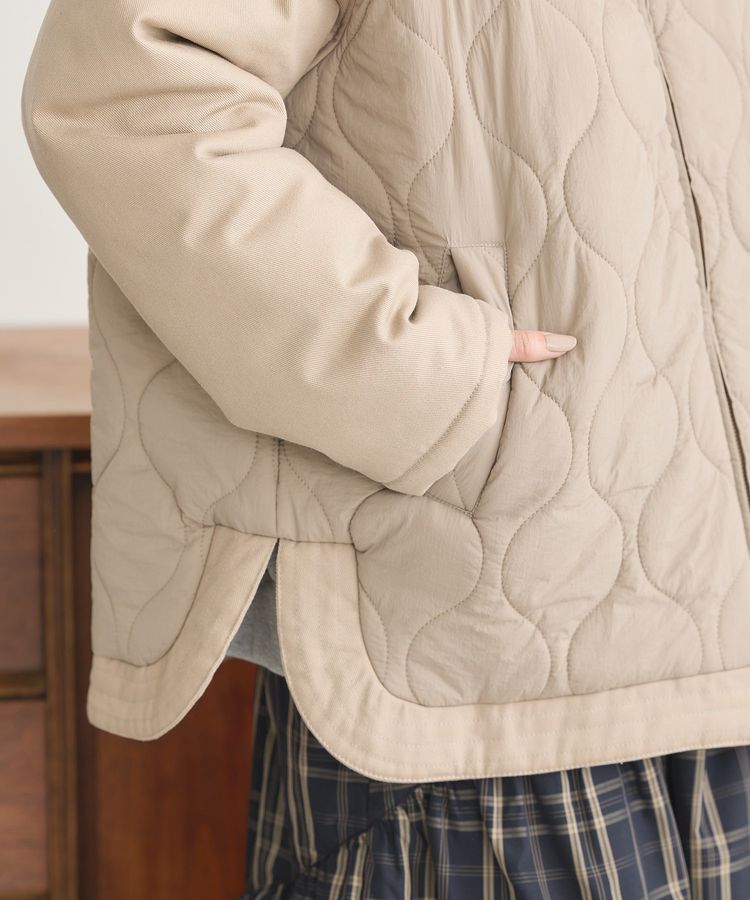 earth music&ecology「ラグラン切替キルティングブルゾン」|ブルゾン・スタジャン|