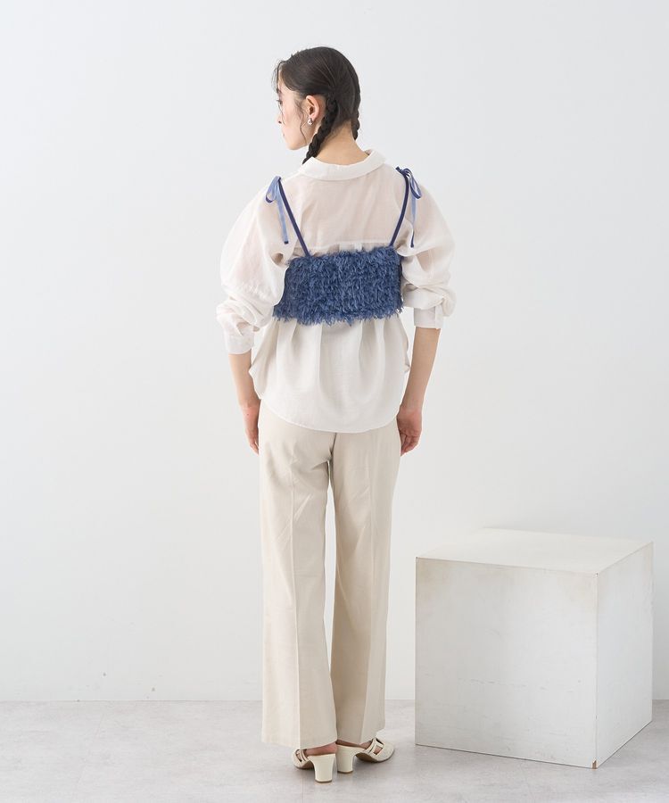 earth music&ecology「【WEB限定】ベロアリボンフェザービスチェ」|ベスト・ジレ|