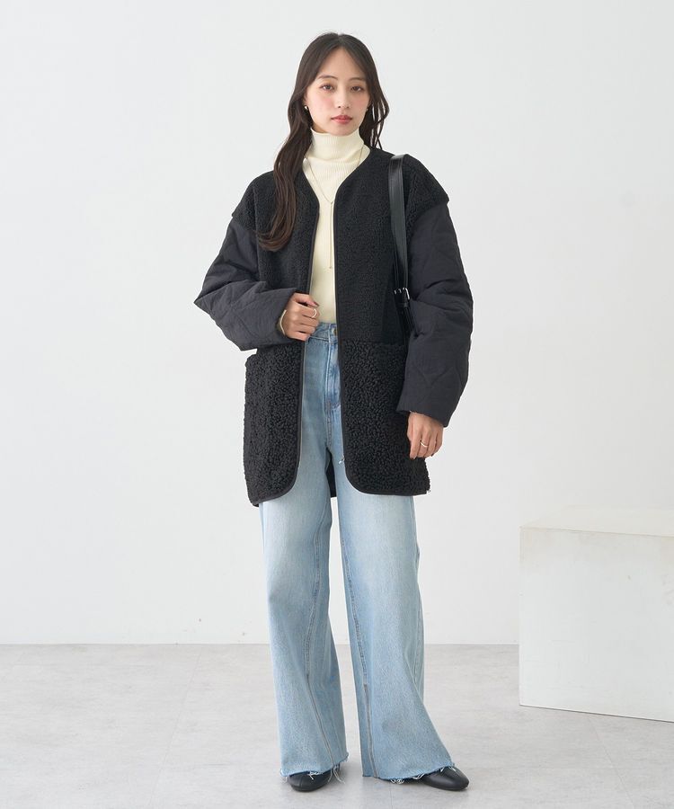 earth music&ecology「レンチング(TM)エコヴェロ(TM)(リブタートル)」|ニット・セーター|