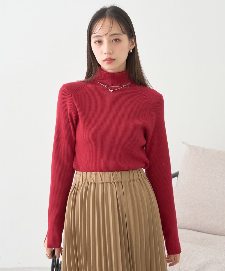 earth music&ecology「レンチング(TM)エコヴェロ(TM)(リブタートル)」|ニット・セーター|