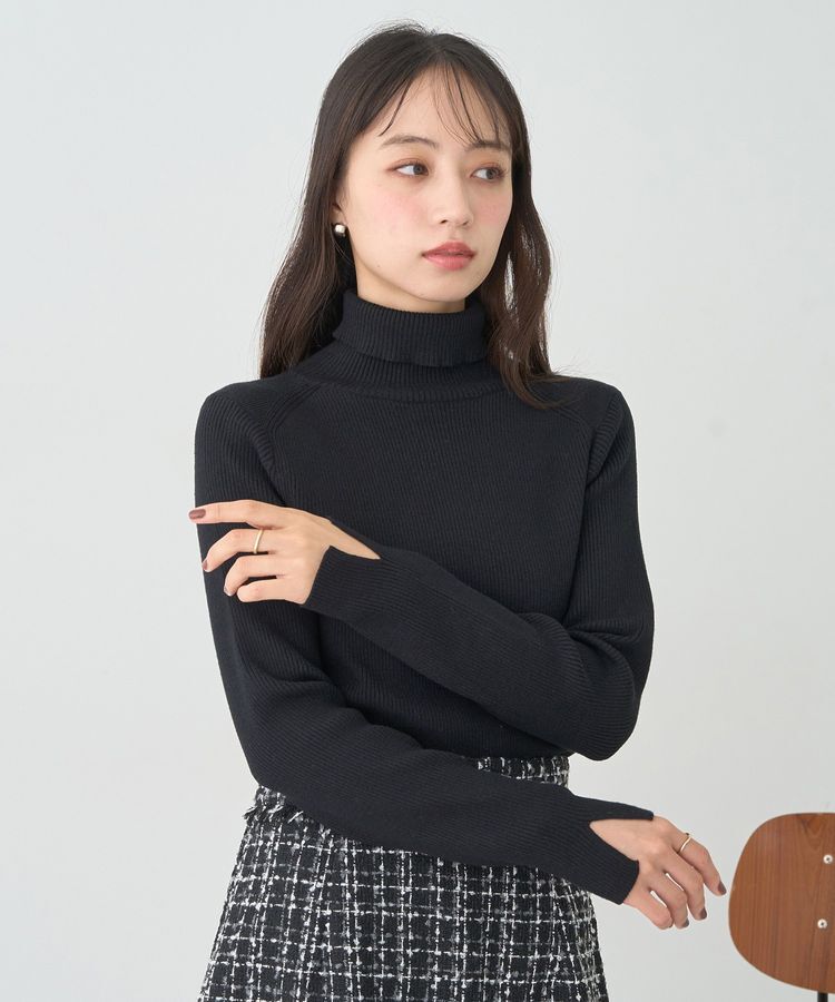 earth music&ecology「レンチング(TM)エコヴェロ(TM)(リブタートル)」|ニット・セーター|