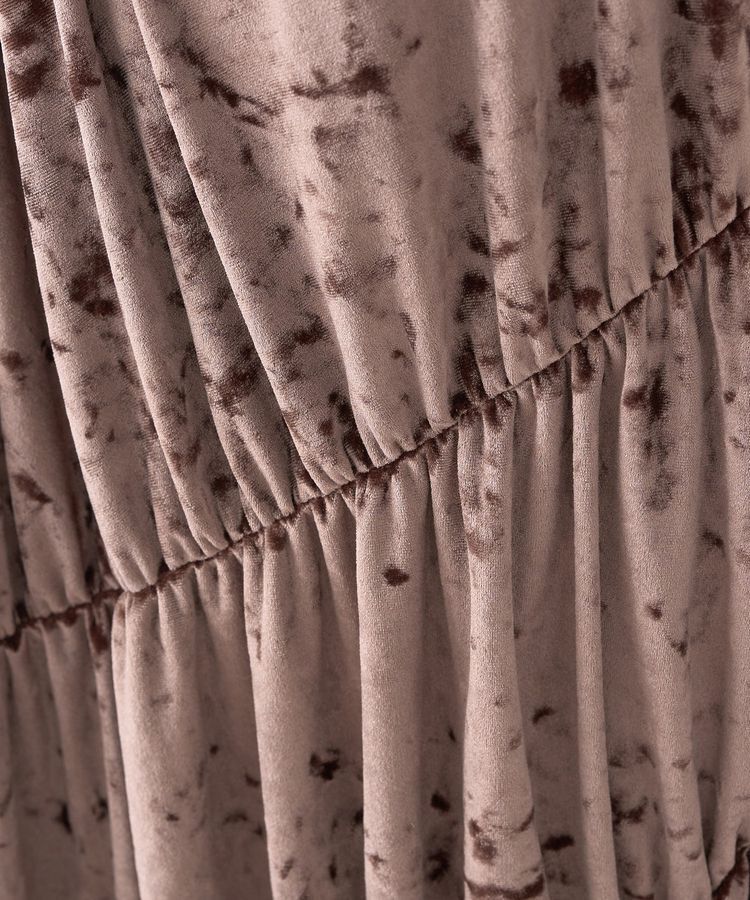 earth music&ecology「クラッシュベロアシャーリングワンピース」|ワンピース|