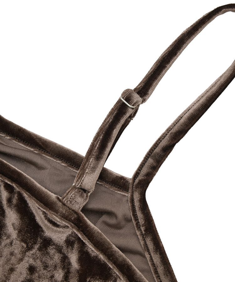 earth music&ecology「クラッシュベロアシャーリングワンピース」|ワンピース|