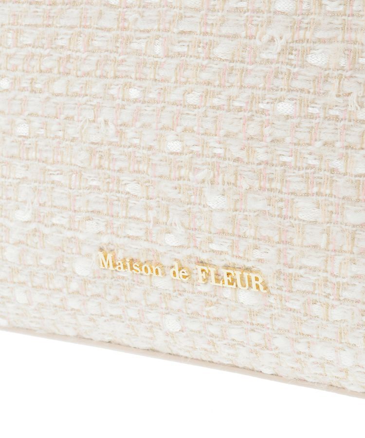 Maison de FLEUR「LINTONツイードスクエアフリルトートバッグ」|トートバッグ|