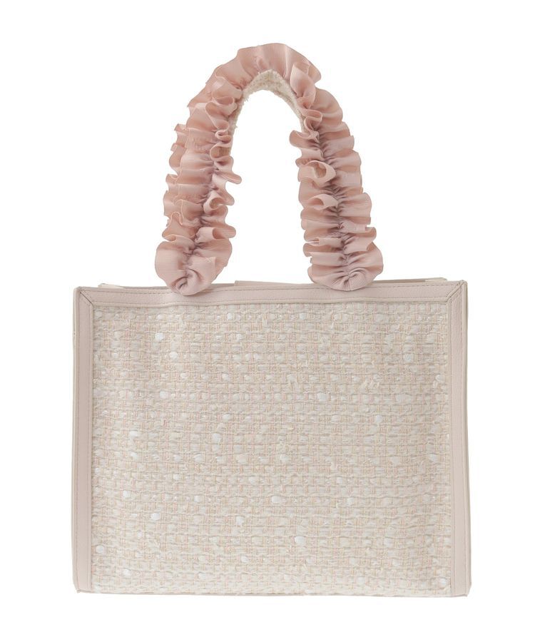 Maison de FLEUR「LINTONツイードスクエアフリルトートバッグ」|トートバッグ|
