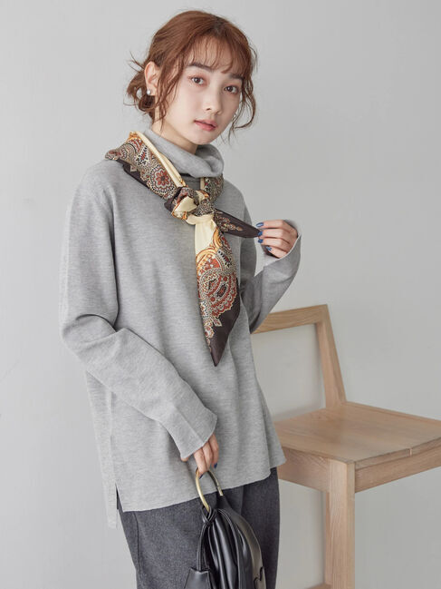  「リブタートルカットプルオーバー」|Tシャツ・カットソー|