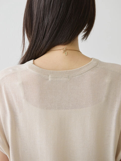 AMERICAN HOLIC「接触冷感フレンチスリーブニットプルオーバー」|ニット・セーター|