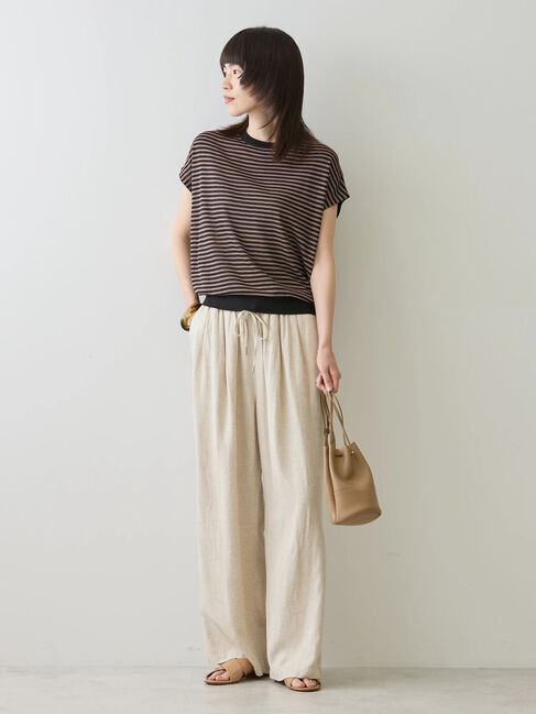 AMERICAN HOLIC「接触冷感フレンチスリーブニットプルオーバー」|ニット・セーター|