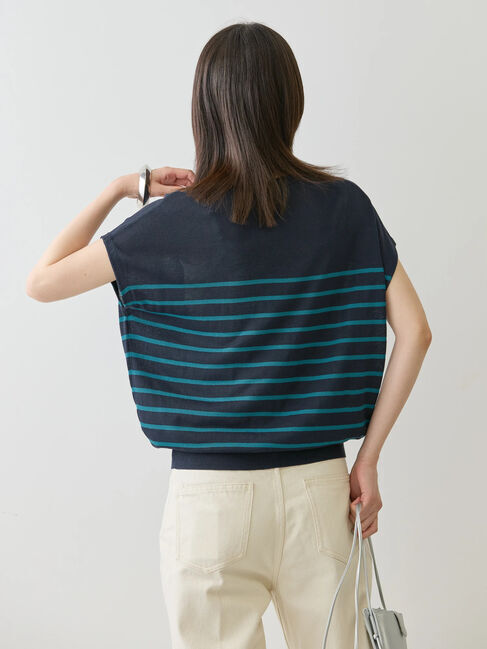 AMERICAN HOLIC「接触冷感フレンチスリーブニットプルオーバー」|ニット・セーター|