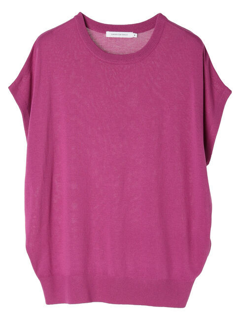 AMERICAN HOLIC「接触冷感フレンチスリーブニットプルオーバー」|ニット・セーター|