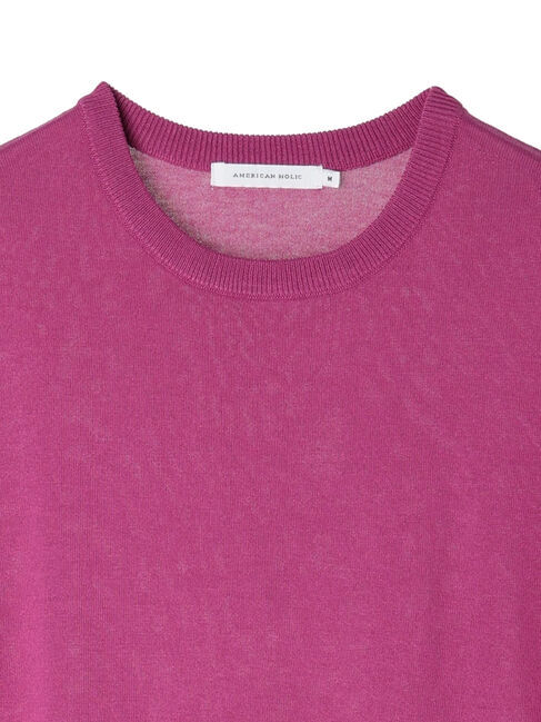 AMERICAN HOLIC「接触冷感フレンチスリーブニットプルオーバー」|ニット・セーター|
