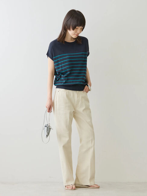 AMERICAN HOLIC「接触冷感フレンチスリーブニットプルオーバー」|ニット・セーター|