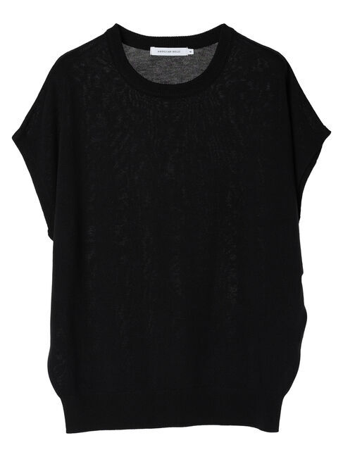 AMERICAN HOLIC「接触冷感フレンチスリーブニットプルオーバー」|ニット・セーター|