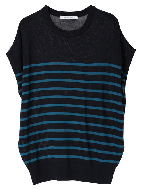 AMERICAN HOLIC「接触冷感フレンチスリーブニットプルオーバー」|ニット・セーター|