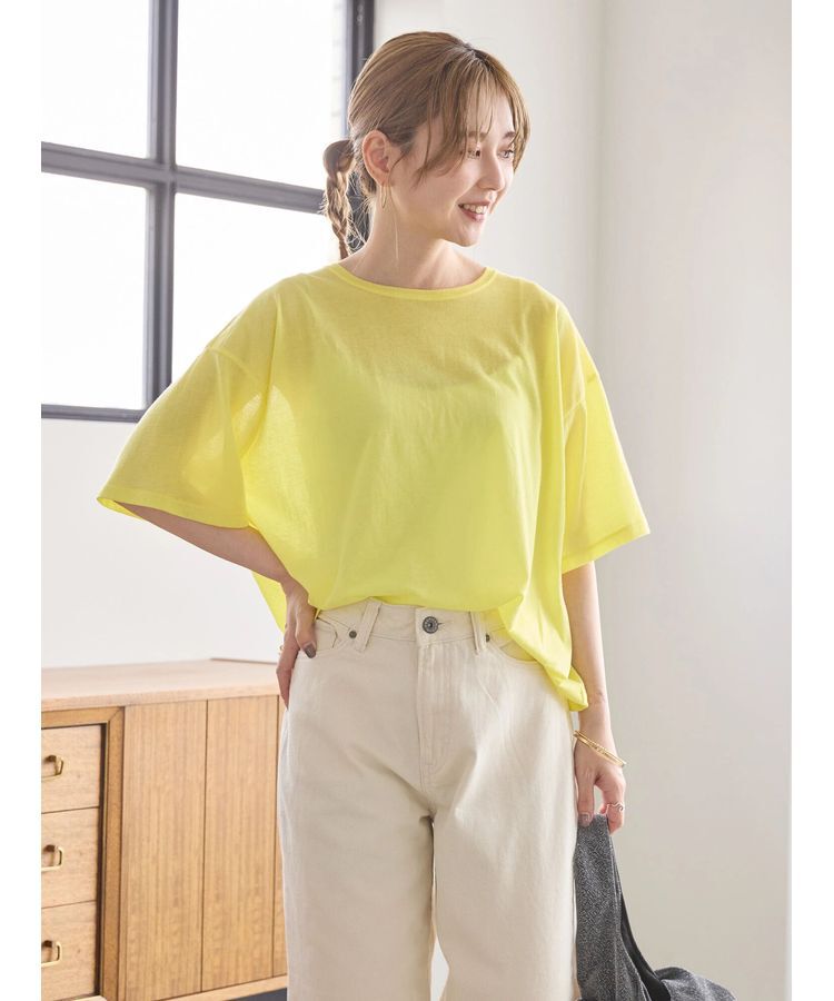 AMERICAN HOLIC「シアーBIGTEE」|Tシャツ・カットソー|Light yellow