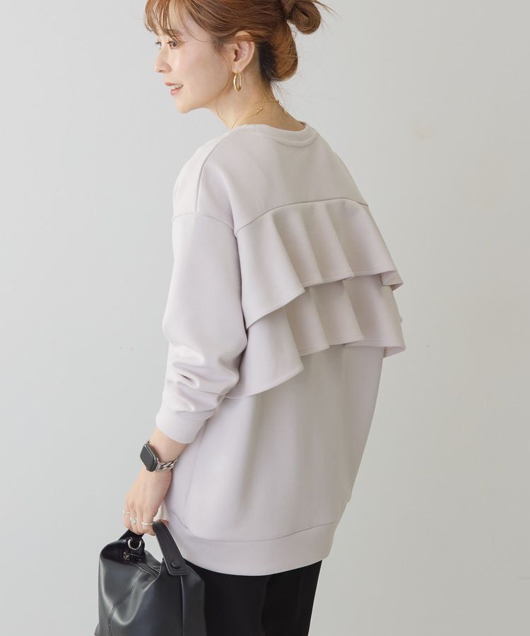 AMERICAN HOLIC「【WEB限定】バックフリルポンチプルオーバー」|スウェット・ジャージ|Gray Beige