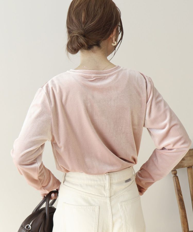 AMERICAN HOLIC「ベロアクルーネックカットプルオーバー」|Tシャツ・カットソー|