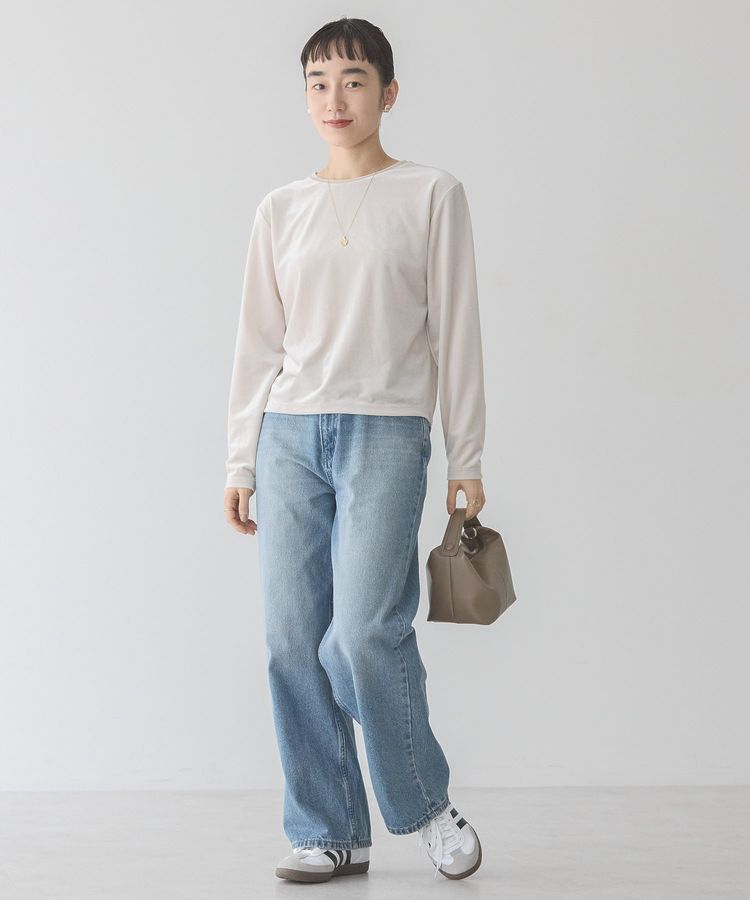 AMERICAN HOLIC「ベロアクルーネックカットプルオーバー」|Tシャツ・カットソー|