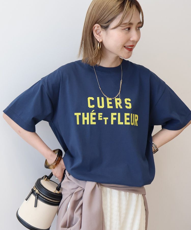 AMERICAN HOLIC「デザインカレッジロゴプリントTシャツ」|Tシャツ・カットソー|Navy