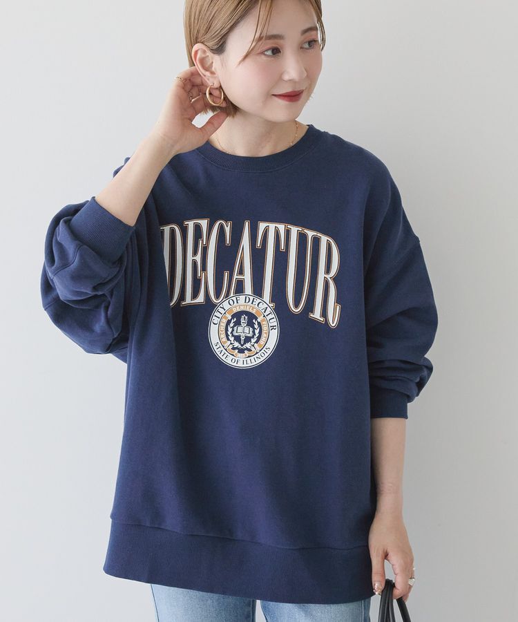 AMERICAN HOLIC「カレッジロゴクラックプリント裏毛プルオーバー」|スウェット・ジャージ|