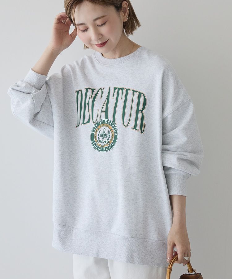 AMERICAN HOLIC「カレッジロゴクラックプリント裏毛プルオーバー」|スウェット・ジャージ|