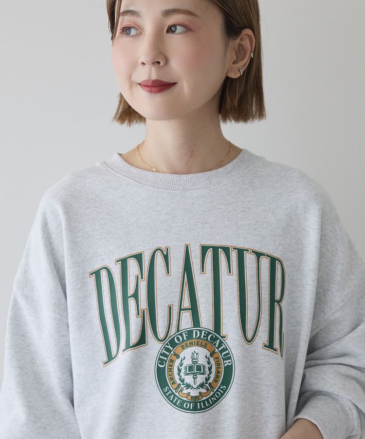 AMERICAN HOLIC「カレッジロゴクラックプリント裏毛プルオーバー」|スウェット・ジャージ|