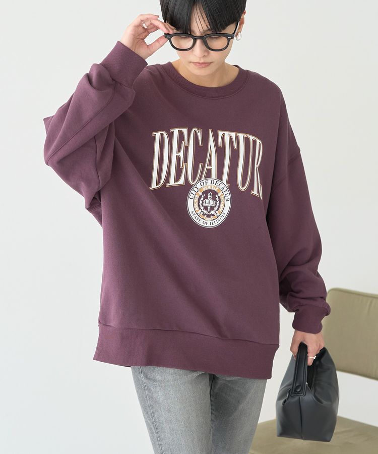 AMERICAN HOLIC「カレッジロゴクラックプリント裏毛プルオーバー」|スウェット・ジャージ|