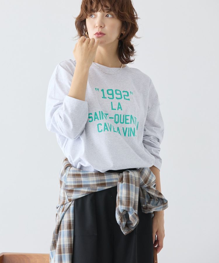 AMERICAN HOLIC「カレッジロゴロングTシャツ/チュニック」|Tシャツ・カットソー|