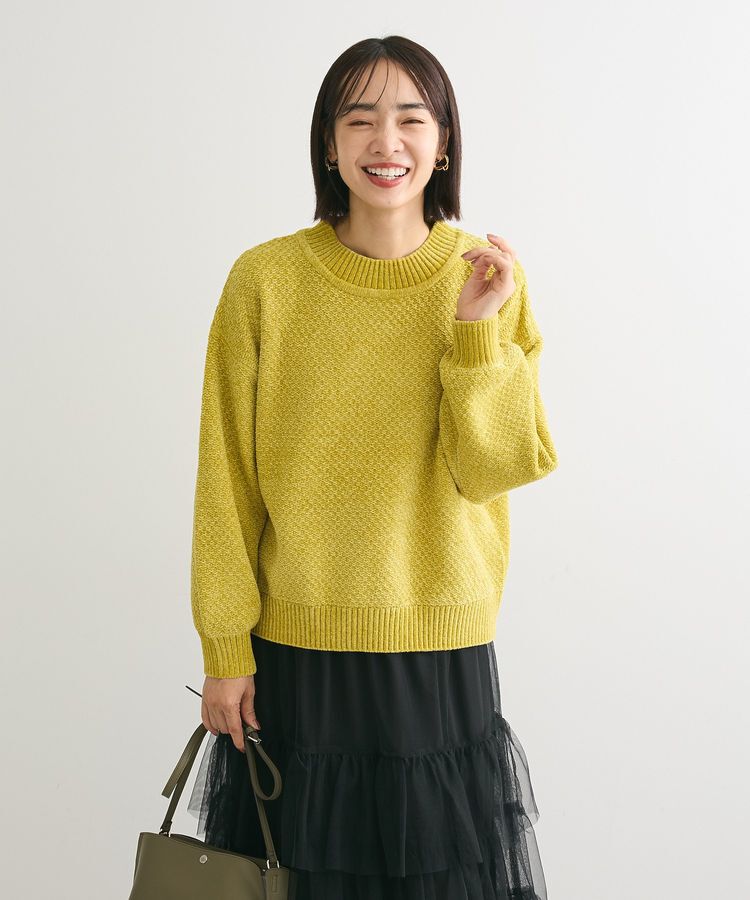 Green Parks「ベロアモールモックネックニットプルオーバー」|ニット・セーター|