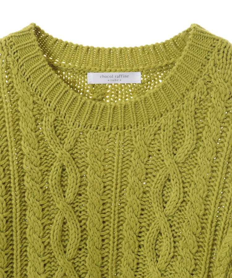 Green Parks「変形ケーブルニットプルオーバー」|ニット・セーター|