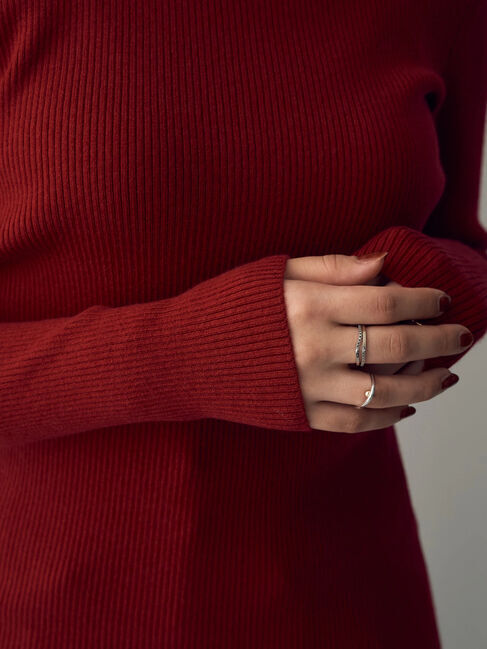 YECCA VECCA「クルーネックリブ編みニット」|ニット・セーター|