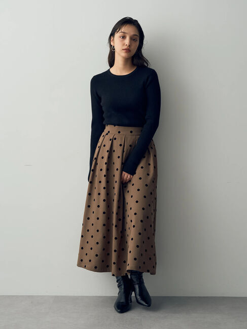 YECCA VECCA「クルーネックリブ編みニット」|ニット・セーター|