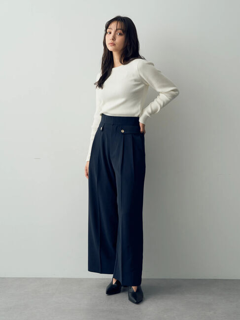 YECCA VECCA「クルーネックリブ編みニット」|ニット・セーター|