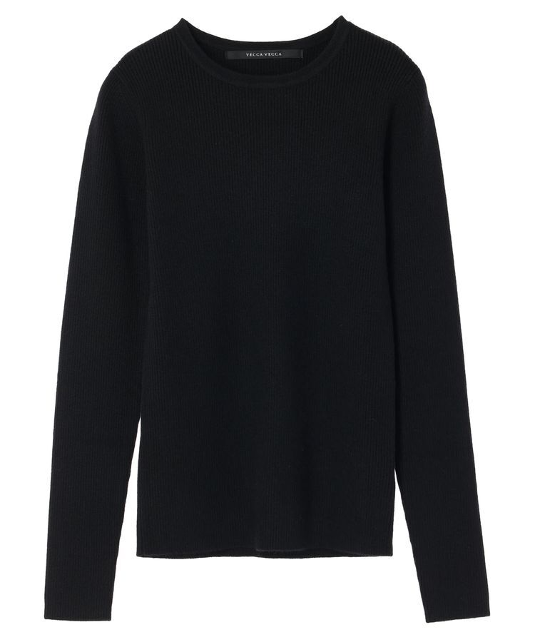 YECCA VECCA「クルーネックリブ編みニット」|ニット・セーター|