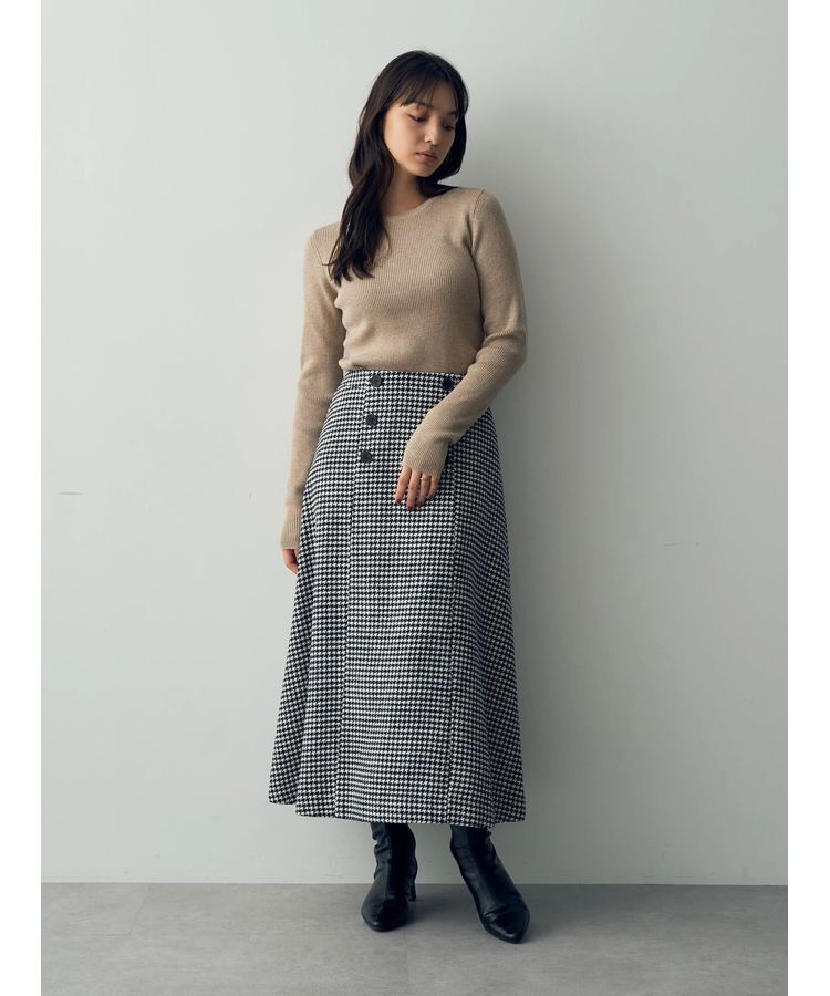 YECCA VECCA「クルーネックリブ編みニット」|ニット・セーター|