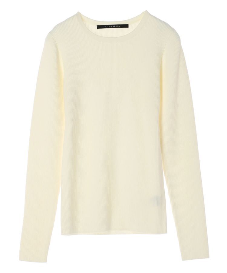 YECCA VECCA「クルーネックリブ編みニット」|ニット・セーター|