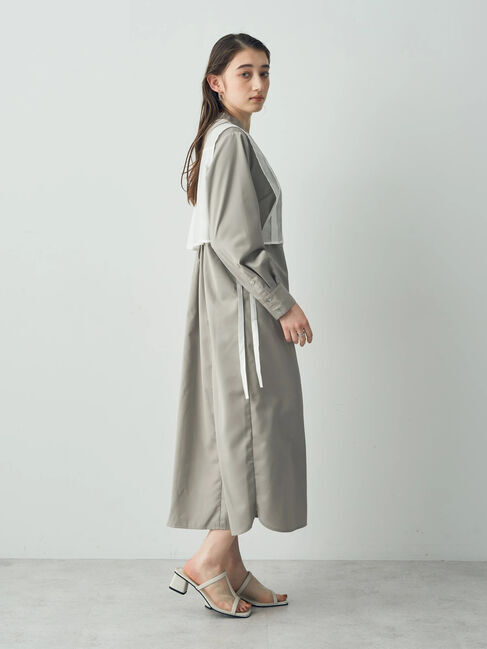 YECCA VECCA「レイヤード風シャツワンピース」|ワンピース|