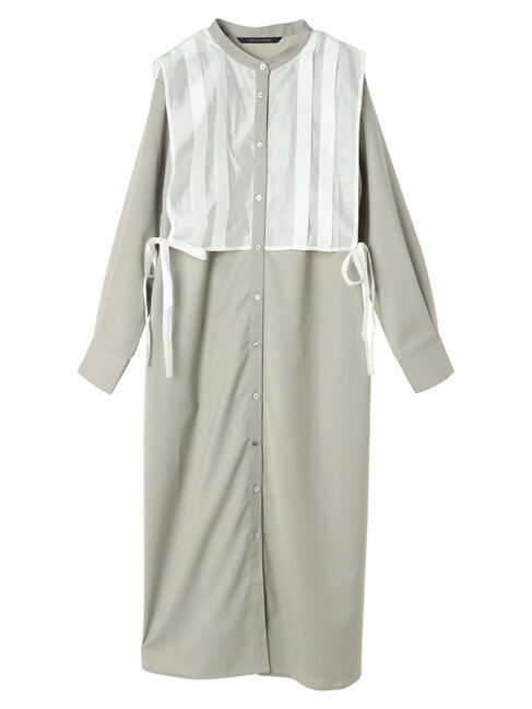 YECCA VECCA「レイヤード風シャツワンピース」|ワンピース|