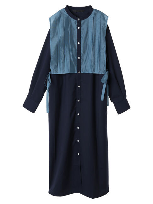 YECCA VECCA「レイヤード風シャツワンピース」|ワンピース|