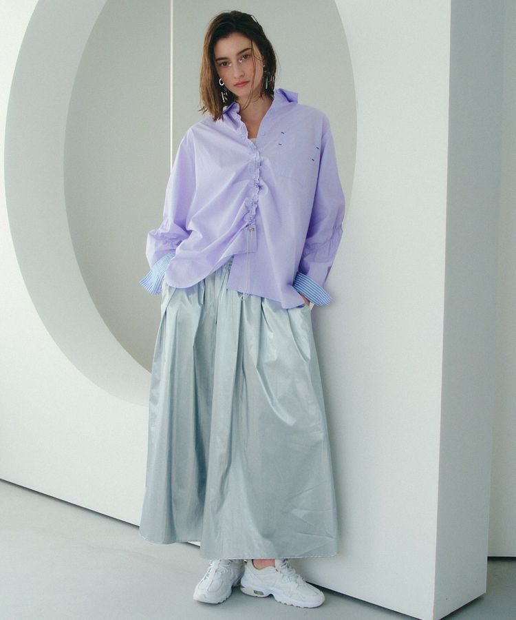 Editt by YECCA VECCA「タックボリュームロングスカート」|フレア|