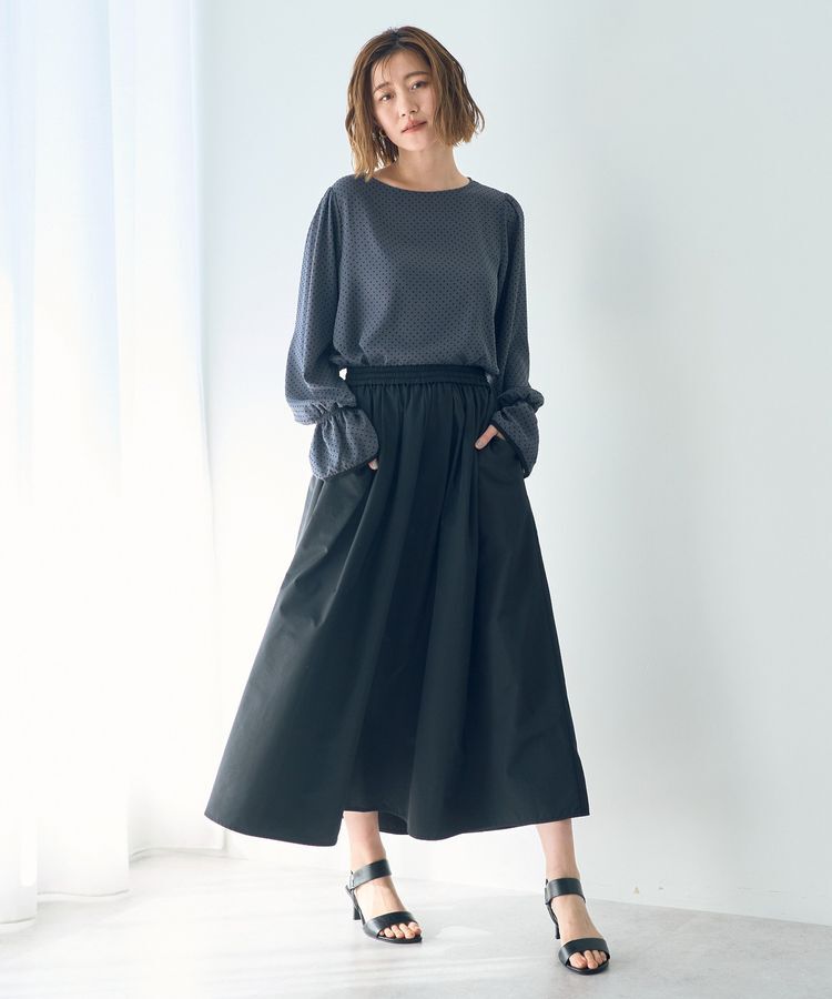 Editt by YECCA VECCA「タックボリュームロングスカート」|フレア|