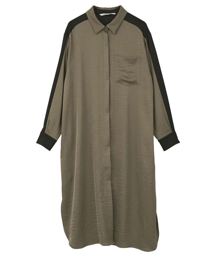 Editt by YECCA VECCA「ヴィンテージサテンシャツワンピース」|ワンピース|