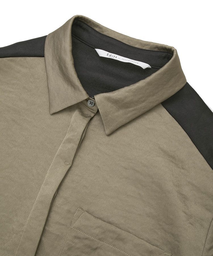 Editt by YECCA VECCA「ヴィンテージサテンシャツワンピース」|ワンピース|