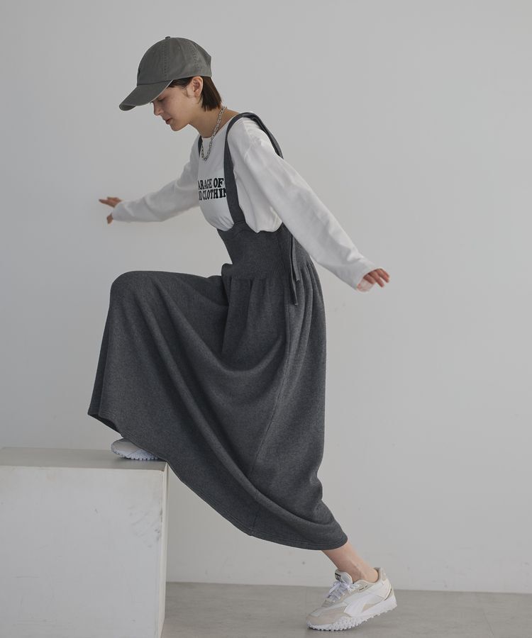 GARAGE OF GOOD CLOTHING「リブウエストジャンパースカート」|オールインワン|