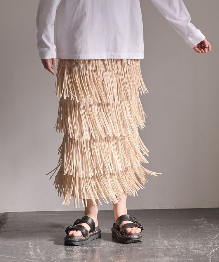 GARAGE OF GOOD CLOTHING「フリンジプリーツスカート」|スカート|