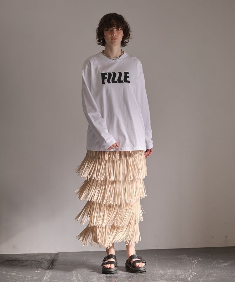 GARAGE OF GOOD CLOTHING「フリンジプリーツスカート」|スカート|