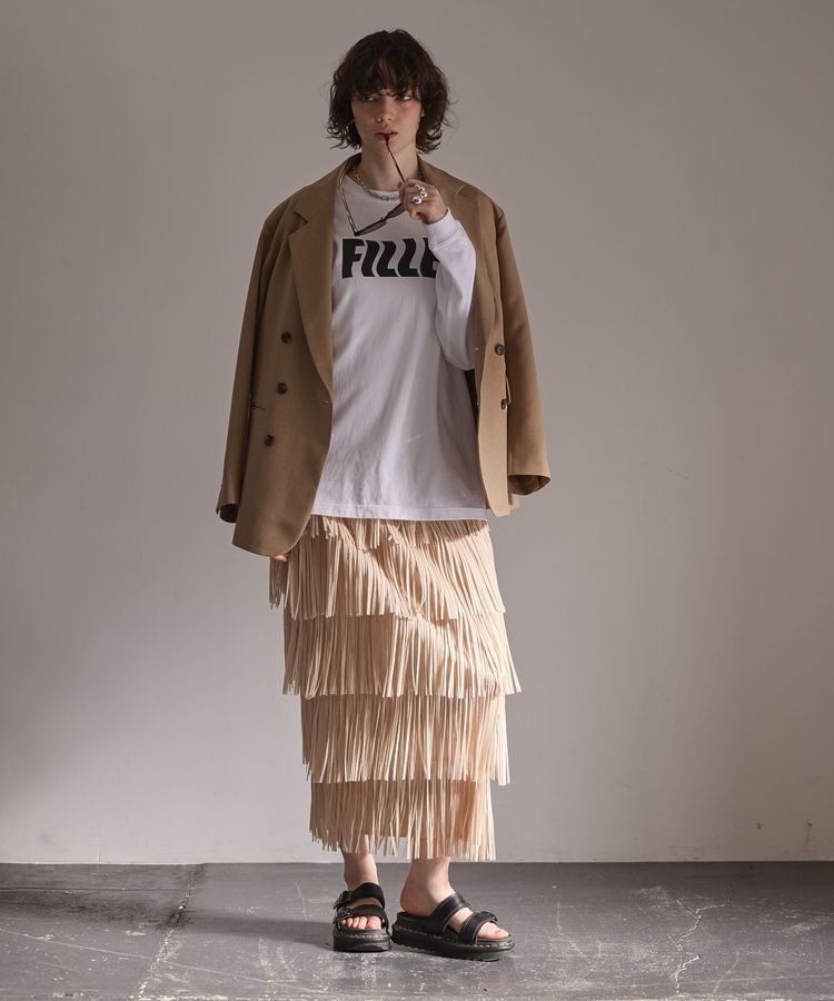 GARAGE OF GOOD CLOTHING「フリンジプリーツスカート」|スカート|